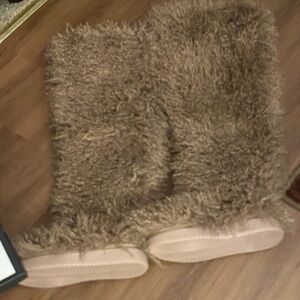 Cozy Tan Over the Knee Boots